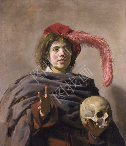 Young Man holding a Skull (Vanitas)